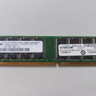 Micron Crucial 1GB PC3200 DDR-400MHz non-ECC Unbuffered CL3 184-Pin DIMM Module ( MT16VDDT12864AY-40BF2 CT12864Z40B.16TFY ) REF
