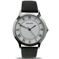 Sekonda Gents White & Black Leather Watch 3022