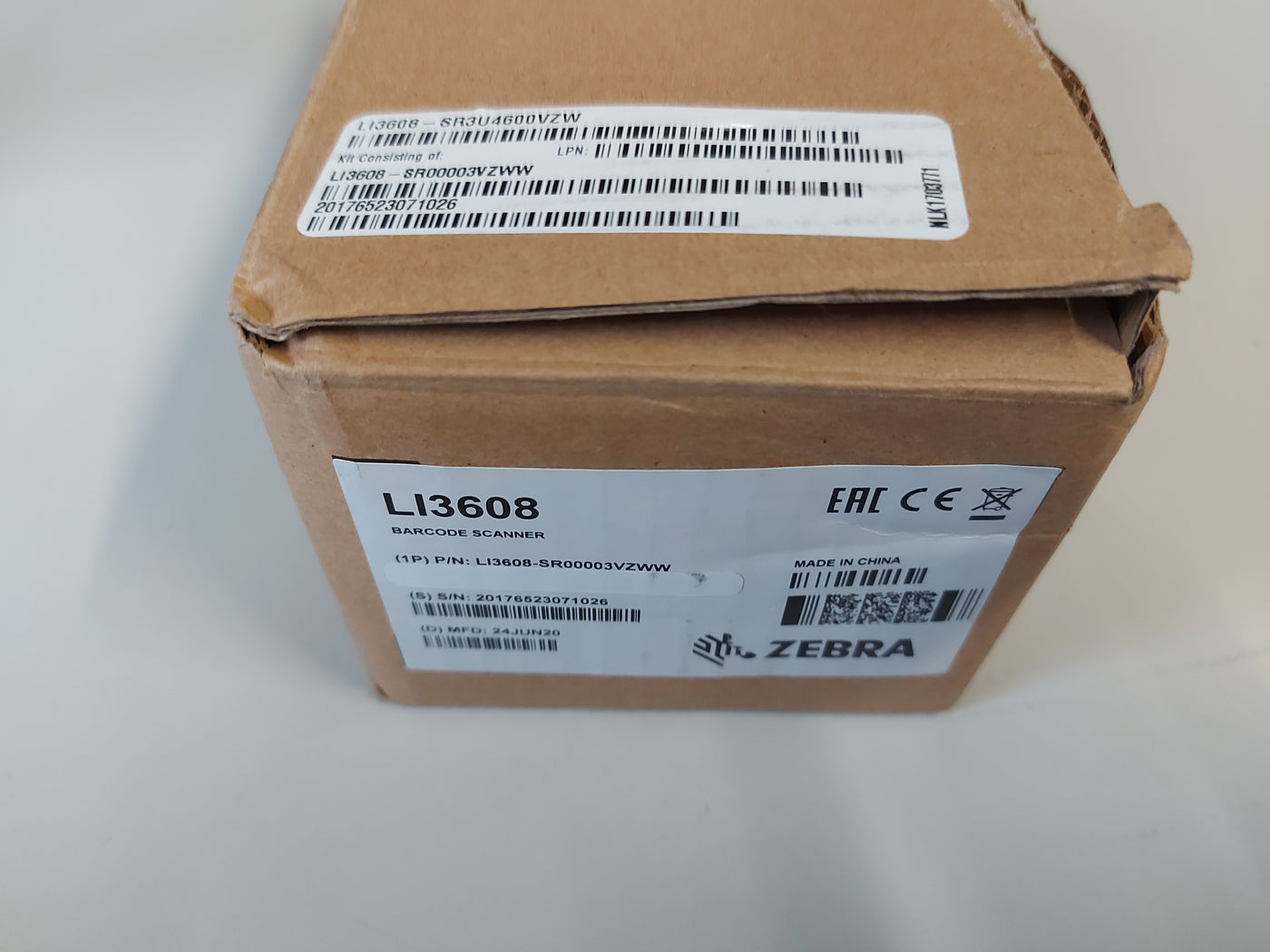 Zebra LI3608 Ultra Rugged Corded 1D Barcode Scanner ( LI3608-SR00003VZWW ) NOB