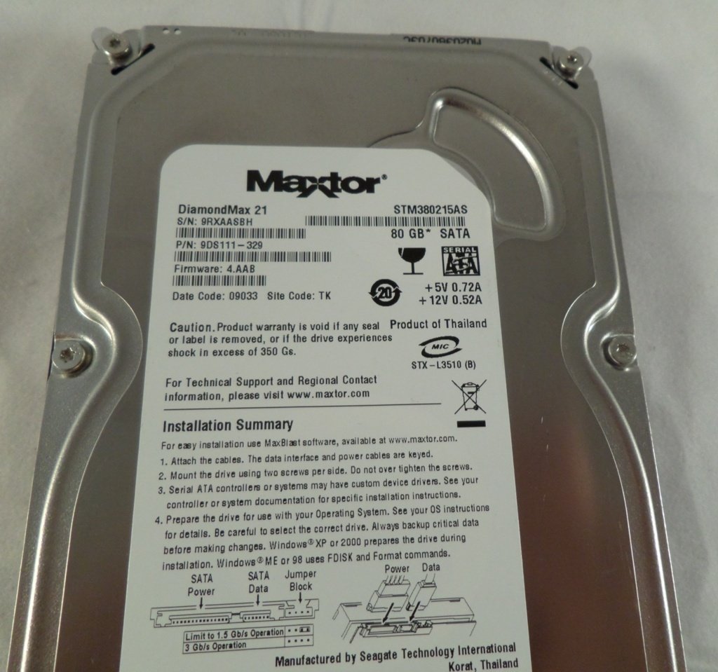 MC5678_9DS111-329_Maxtor 80GB SATA 7200rpm 3.5in HDD - Image2