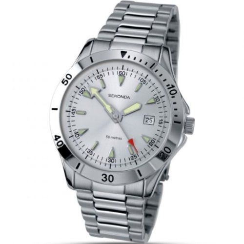 Sekonda Men's Date Display Watch With Stainless Steel Bracelet ( 3278 ) 