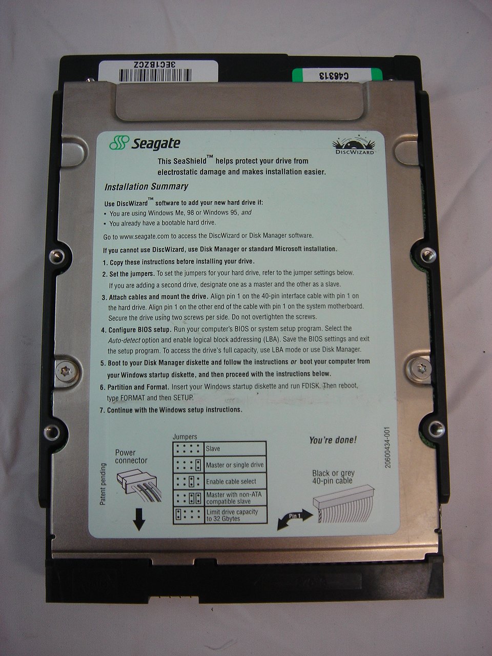 9R3004-301 - Seagate 20Gb IDE 7200rpm 3.5" HDD - Refurbished