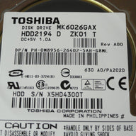 MC6406_HDD2194_Toshiba Dell 60GB IDE 5400rpm 2.5in HDD - Image3