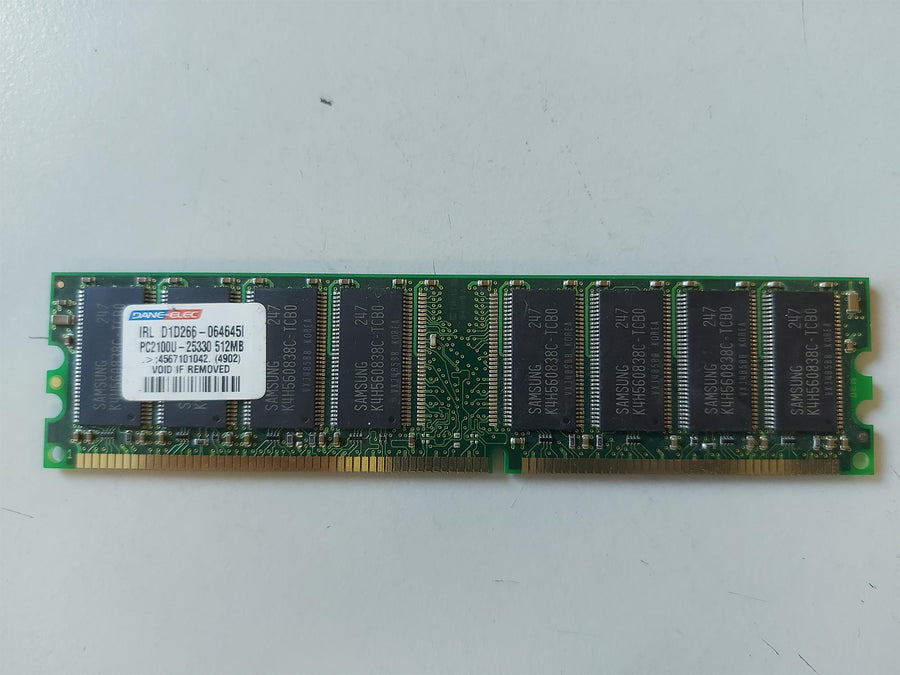Dane Elec 512MB PC2100 184pin CL2 NonECC Unbuffered 266MHz DDR SDRAM DIMM Memory (D1D266-064645I)