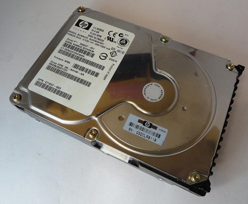 Maxtor HP 36Gb SCSI 80 Pin 10Krpm 3.5in HDD ( 8B036J0 306637-001 BD036863AC 271837-003 3R-A4146-AA ) REF