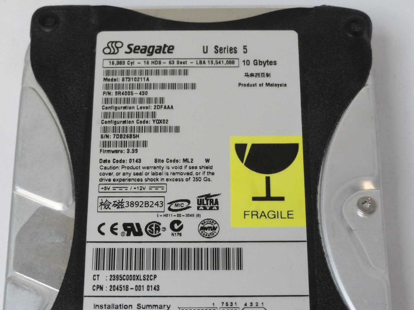 PR10971_9R4005-430_Seagate Compaq 10.2GB IDE 5400rpm 3.5in HDD - Image3