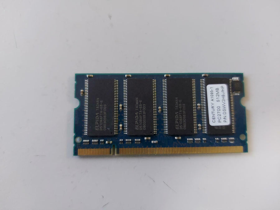 Century 512MB PC2700 nonECC Unbuffered DDR333 SODIMM Memory Module DSWV2H8J/HP