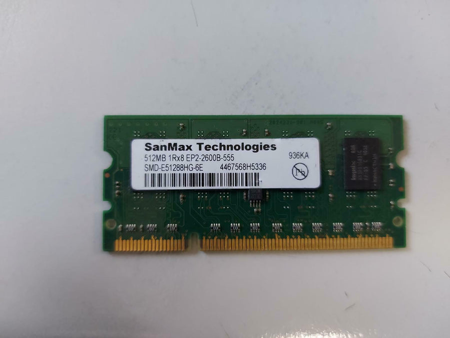 SanMax 512MB 1Rx8 DDR2 144pin EP2-2600B Printer-Memory SMD-E51288HG-6E