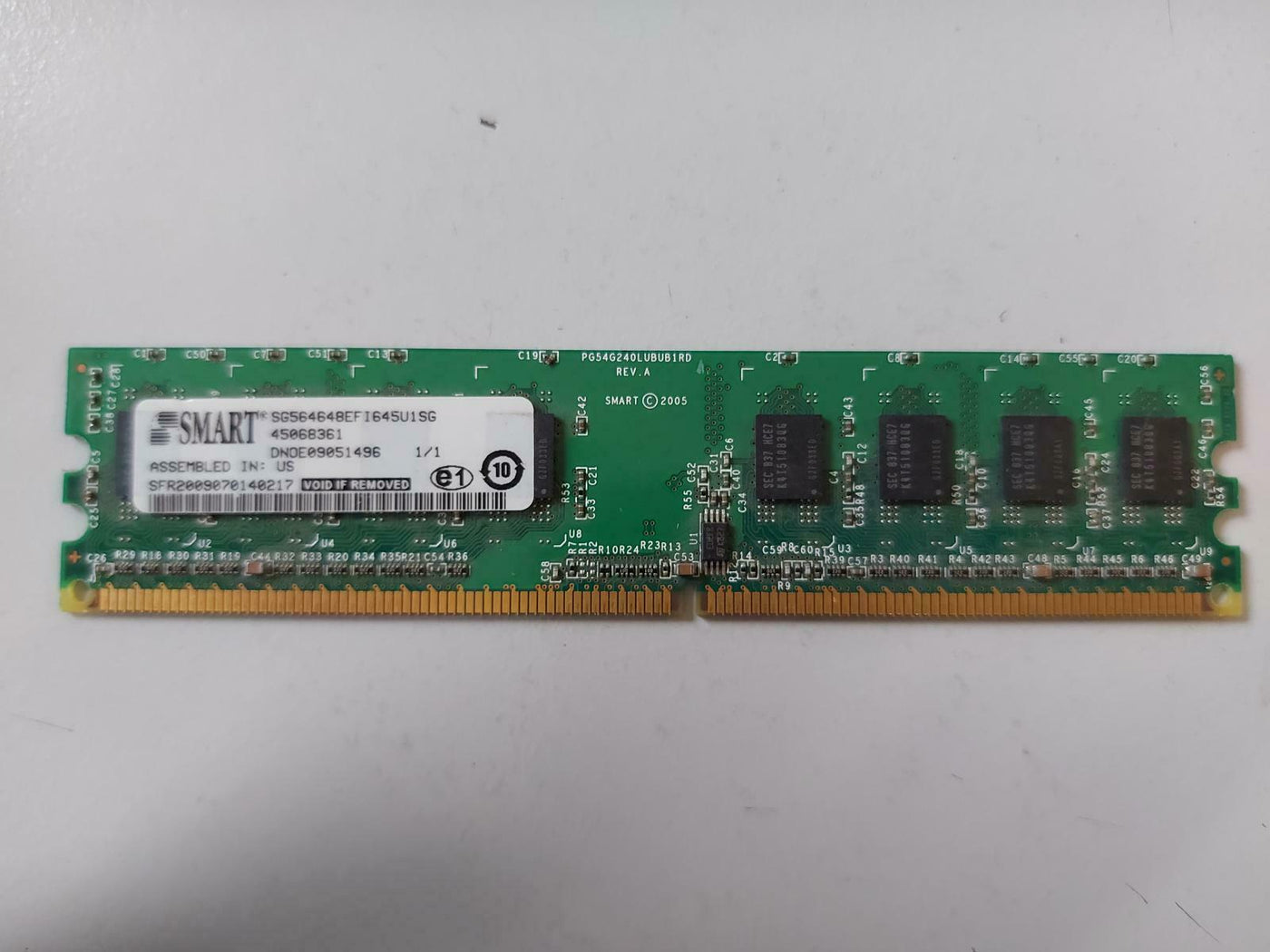 Smart 512MB DDR2 PC26400 240Pins DIMM Memory Module SG564648EFI645U1SG