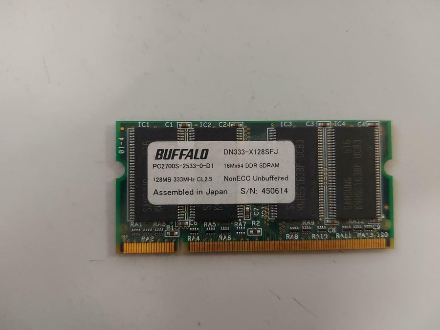 Buffalo 128MB CL2.5 Nonecc unbuffered PC2700 DDR SDRAM SODIMM DN333-X128SFJ