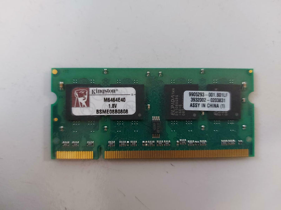 Kingston 512MB PC2-4200 DDR2 nonECC Unbuffered 200P SoDimm M6464E40 9905293-001
