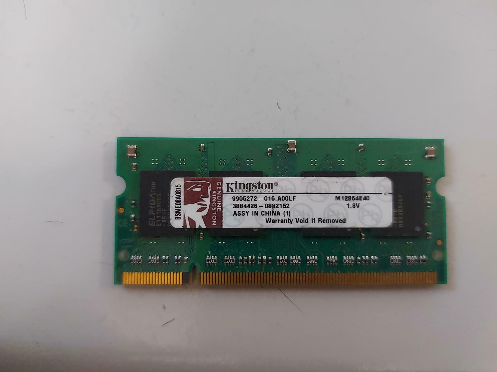 Kingston 1GB DDR2 CL4 nonECC PC2-4200 533MHz 200p SODIMM M12864E40 9905272-016