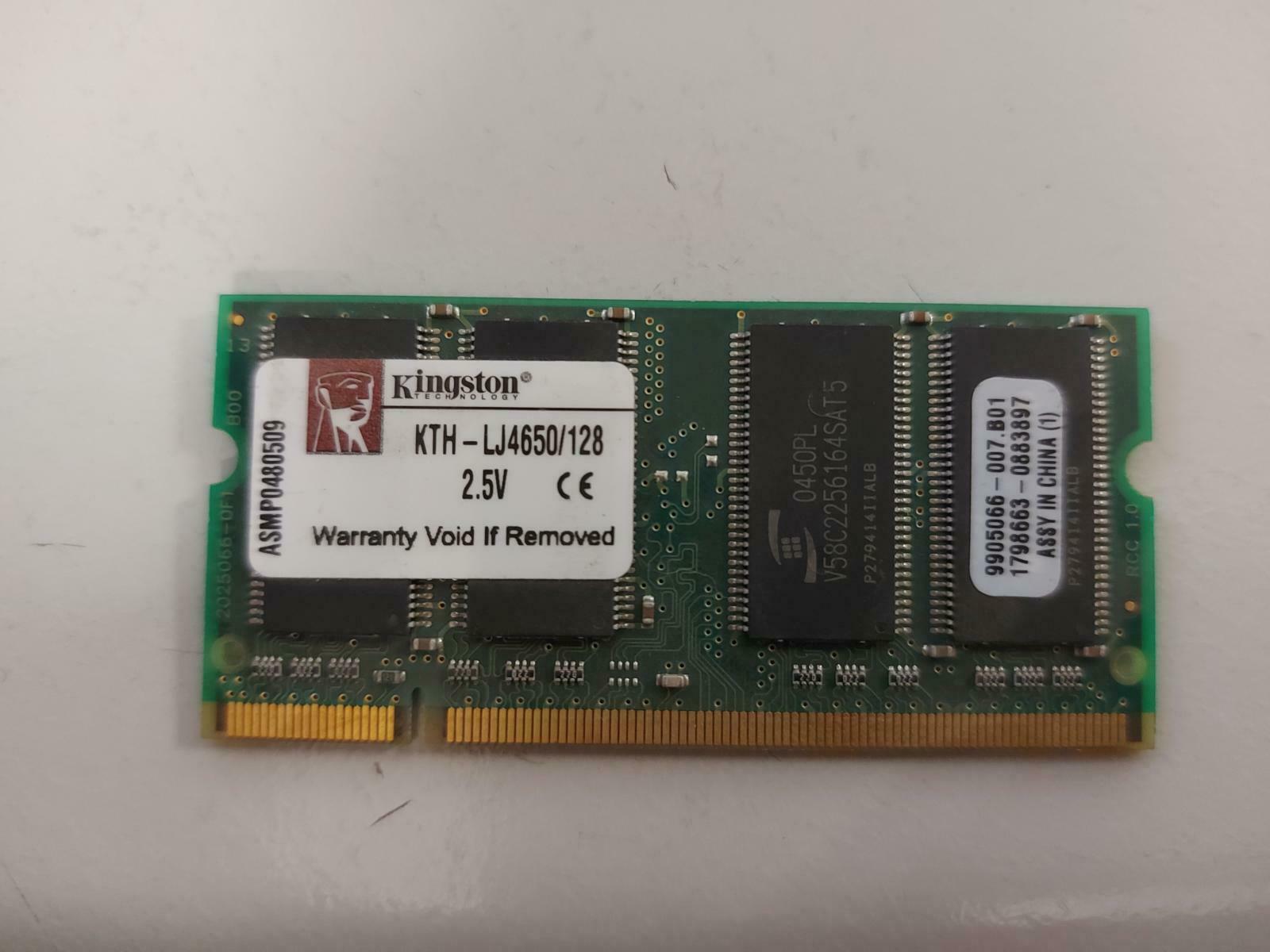Kingston 128MB DDR SoDimm NonECC PC2100 266Mhz Memory KTH-LJ4650/128 9905066-007
