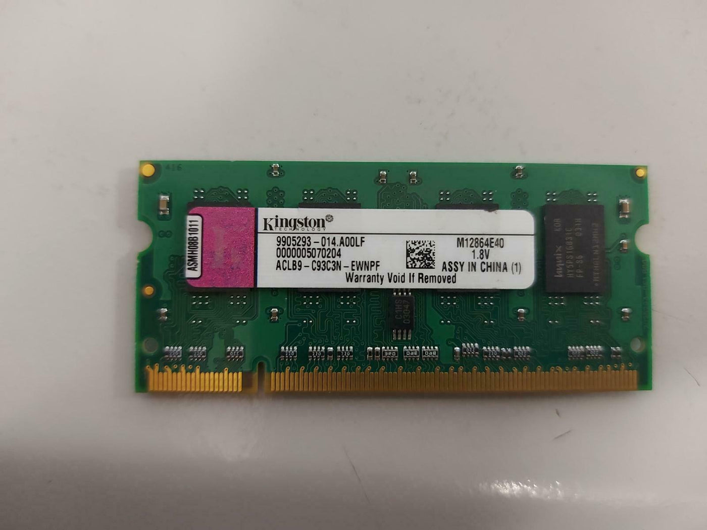 Kingston 1GB DDR2 CL4 nonECC PC2-4200 533MHz 200p SODIMM M12864E40 9905293-014)