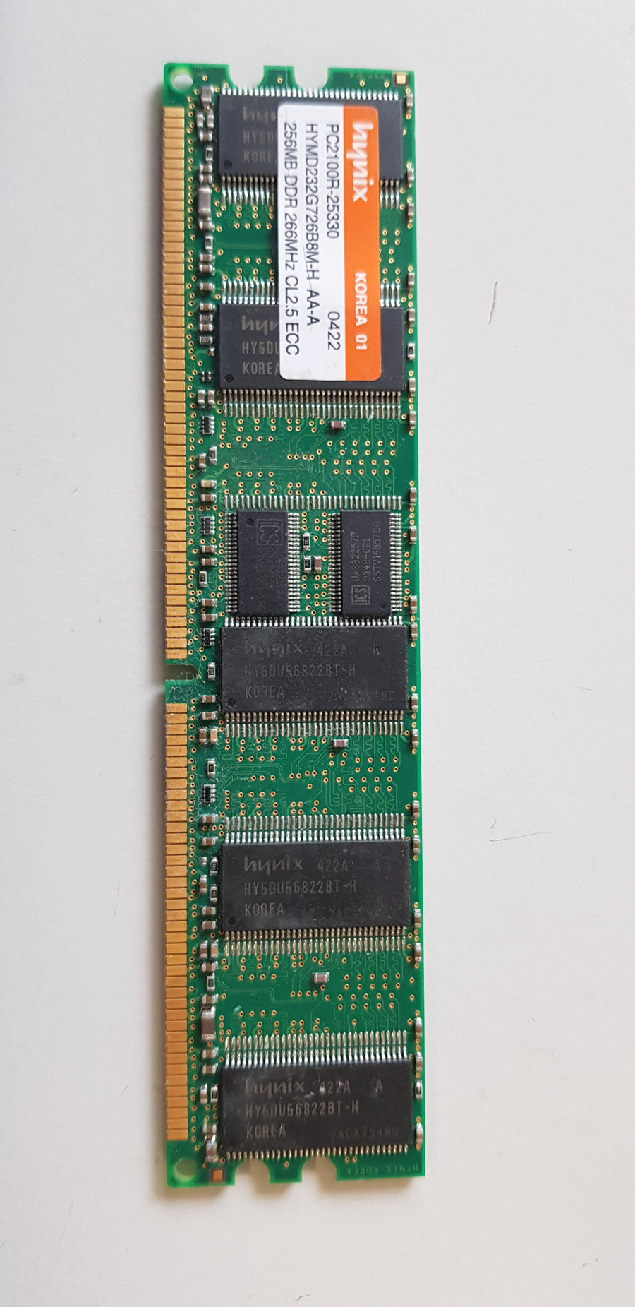 Hynix 256MB PC2100 ECC Registered 32x8 DDR SDRAM DIMM Memory ( HYMD232G726B8M-H)