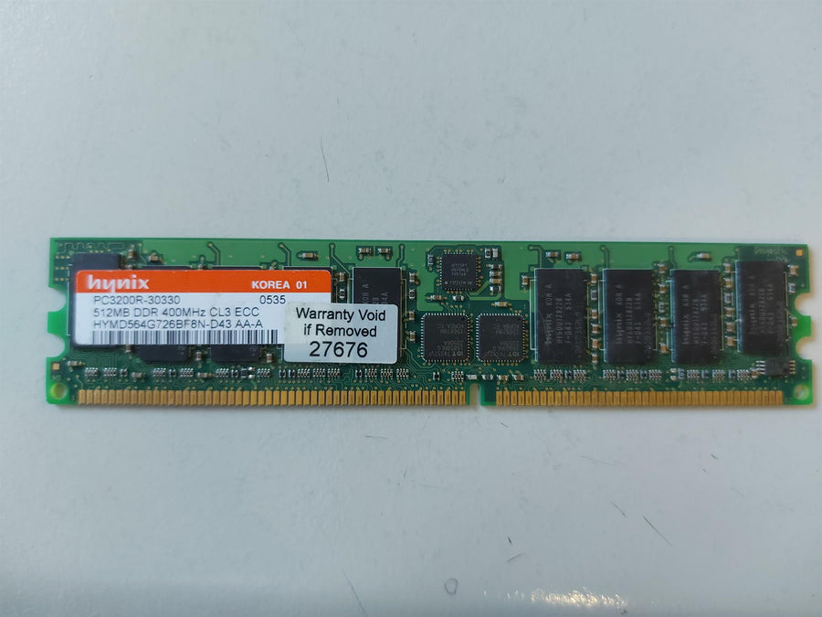 Hynix 512MB DDR-400MHz PC3200 ECC Registered CL3 184-Pin DIMM 2.5V Memory Module (Hynix 512MB DDR-400MHz PC3200 ECC Registered CL3 184-Pin DIMM 2.5V Memory Module)