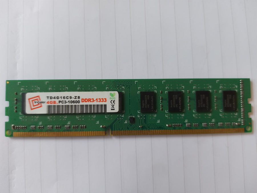 V-Color 4GB PC3-10600 1333MHz 240Pin DDR3 Desktop Ram DIMM Module (TD4G16C9-Z8)