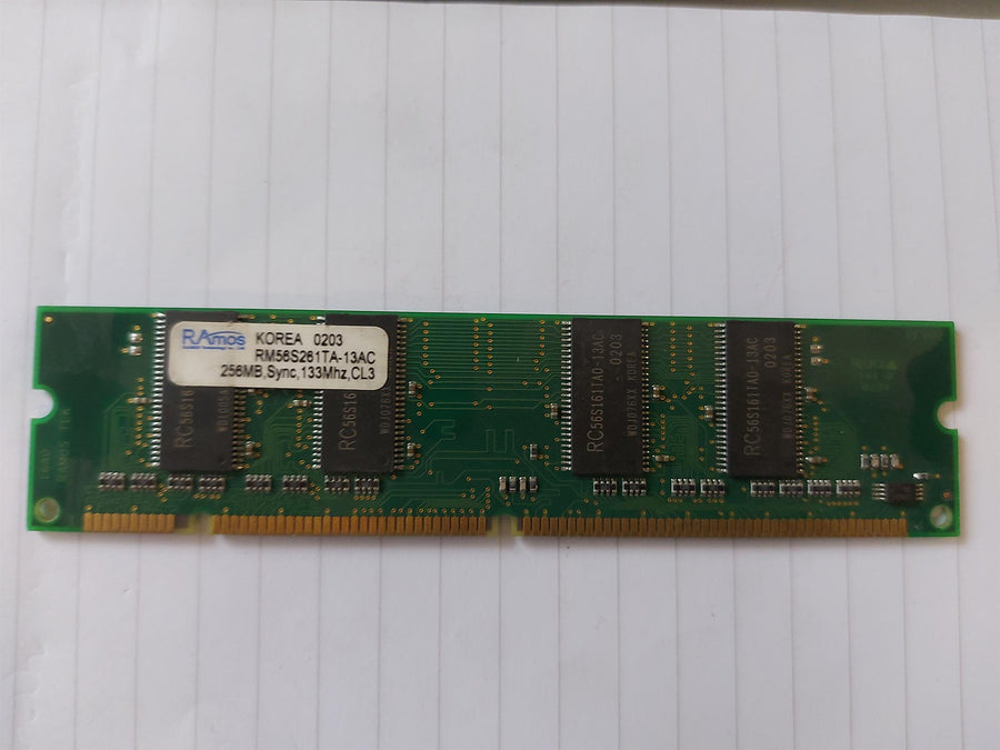 RAmos 256MB PC133 133MHz CL3 168Pin DDR SDRAM DIMM Memory Module (RM56S261TA-13AC)