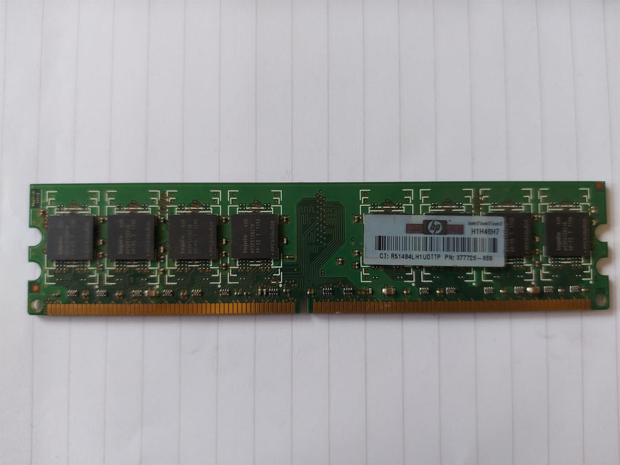 Hynix/HP 1GB PC2-5300 DDR2-667MHz non-ECC Unbuffered CL5 240-Pin DIMM Dual Rank Memory Module (HYMP512U64BP8-Y5 AB 377726-888)