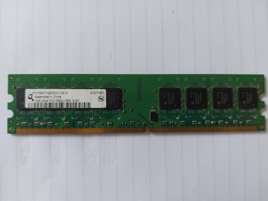 Qimonda 1GB DDR2-667 PC2-5300 Non ECC 240pin CL5 SDRAM UDIMM Memory Module (HYS64T128020HU-3S-A)