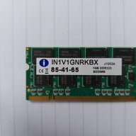 Integral 1GB DDR-333MHz PC2700 non-ECC Unbuffered CL2.5 200-Pin SoDimm Memory Module (IN1V1GNRKBX)