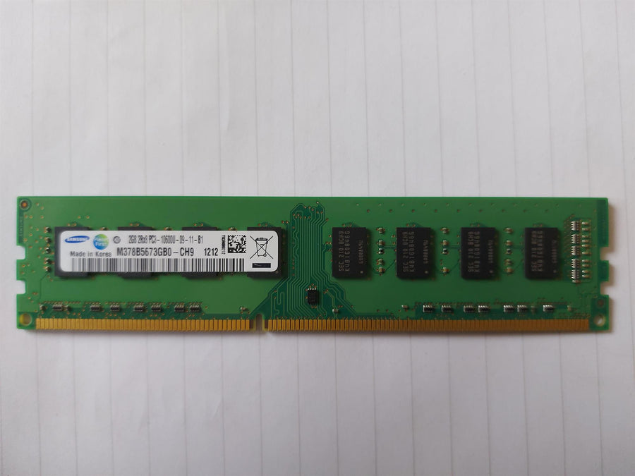 Samsung/HP 2GB PC3-10600 DDR3-1333MHz non-ECC Unbuffered CL9 240-Pin DIMM Dual Rank Memory Module (M378B5673GB0-CH9 497157-D88)