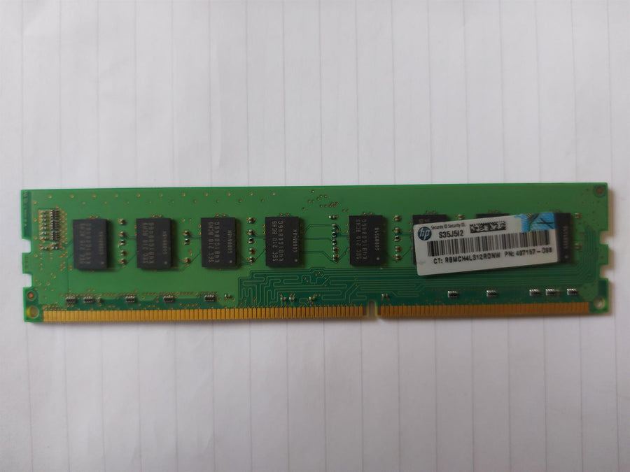 Samsung/HP 2GB PC3-10600 DDR3-1333MHz non-ECC Unbuffered CL9 240-Pin DIMM Dual Rank Memory Module (M378B5673GB0-CH9 497157-D88)