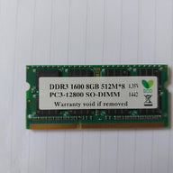 8 GB PC3-12800 DDR3 1600 Mhz SO Low Power - D3S1600/8GLPW
