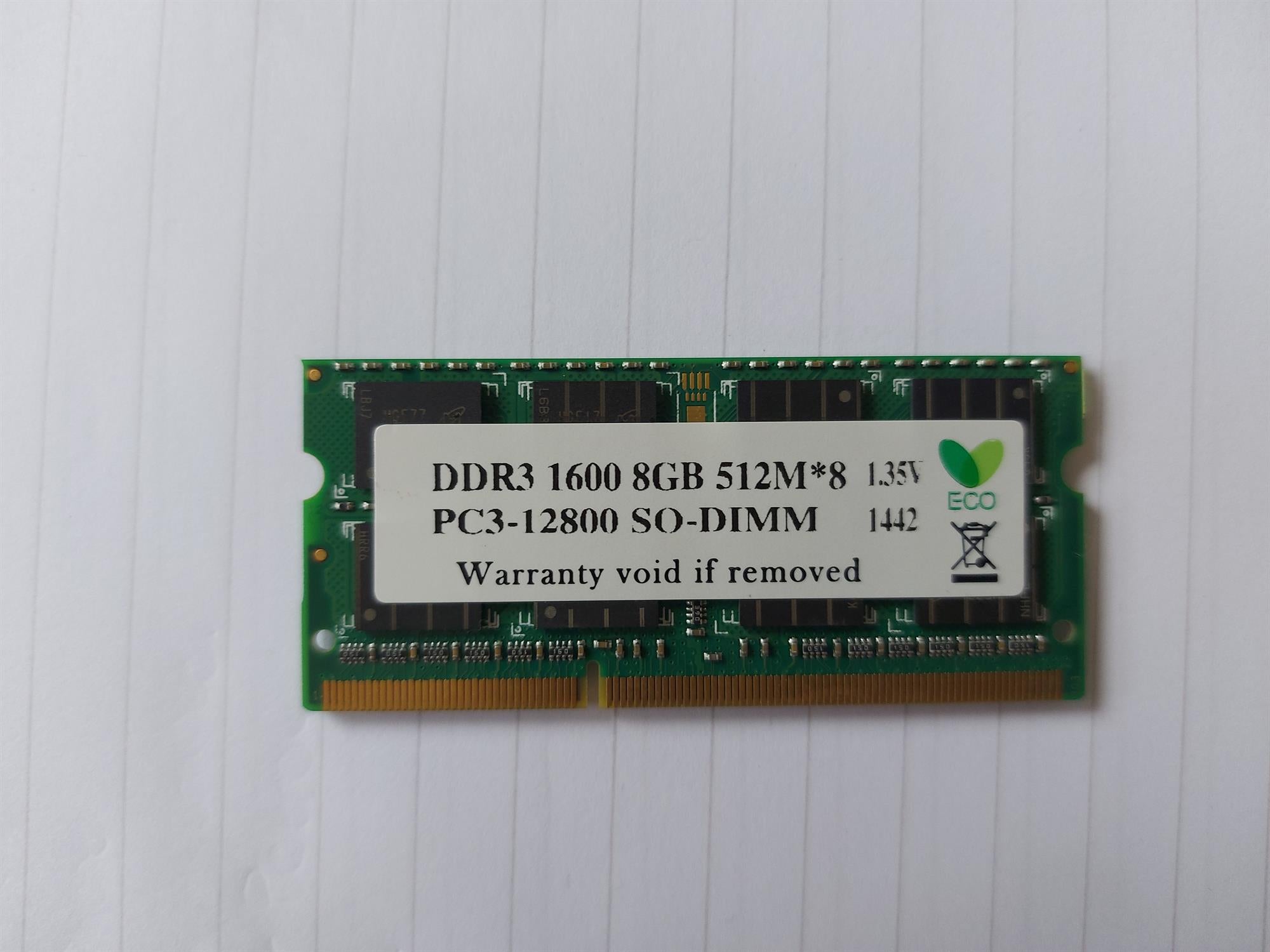 8 GB PC3-12800 DDR3 1600 Mhz SO Low Power - D3S1600/8GLPW