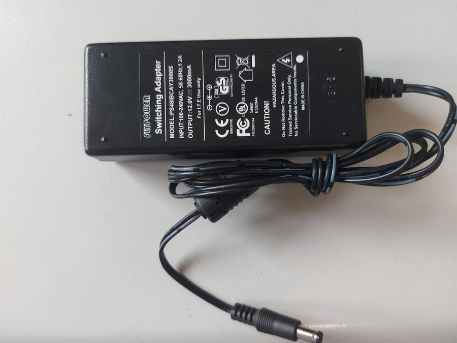 Flypower 12.0V 3000mA AC-DC Switching power adapter (PS48IBCAY3000S)