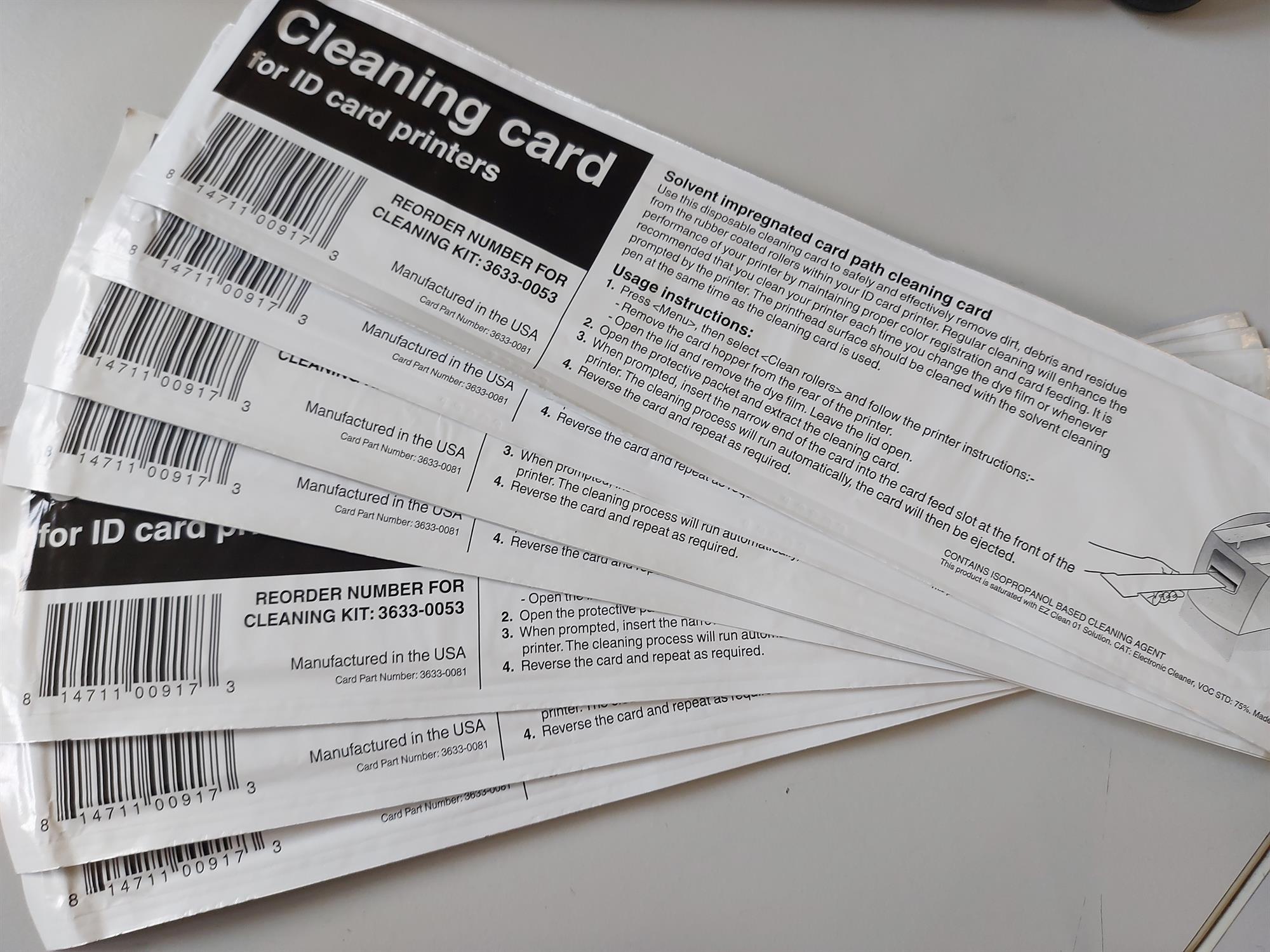 MAGICARD PRINTER CLEANING KIT (PACK OF 10) (3633-0053)