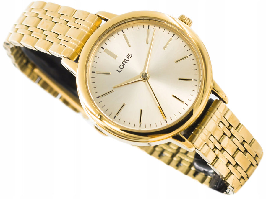Lorus Ladies Gold Plated Bracelet Watch RG204QX9