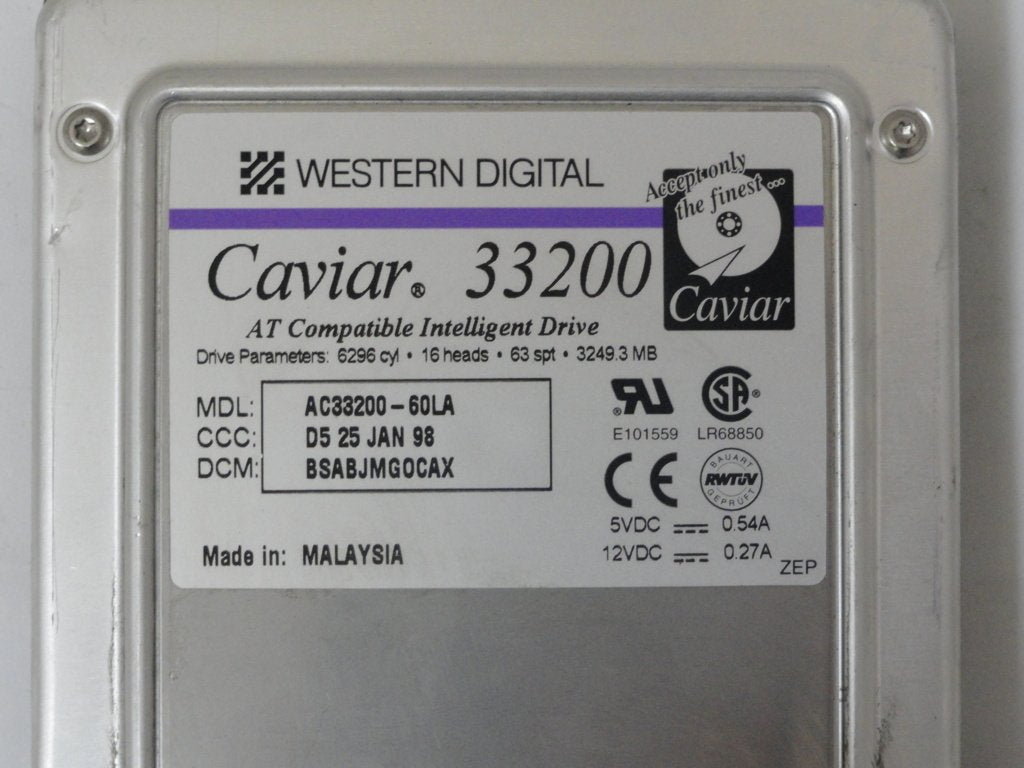MC2267_AC33200-60LA_Western Digital 3.2Gb IDE 3.5" HDD - Image2