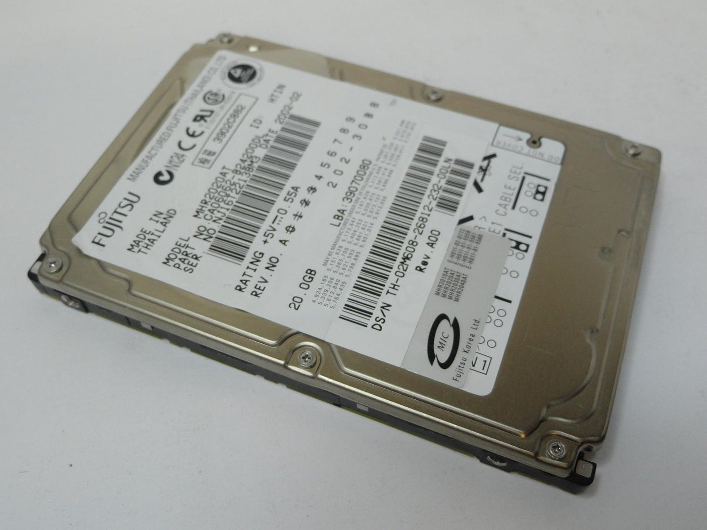 CA06062-B24200DL - Fujitsu Dell 20GB IDE 4200rpm 2.5in HDD - Refurbished