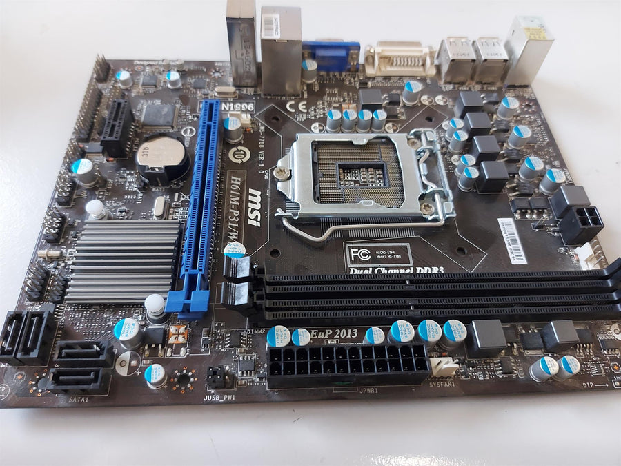 MSI Intel H61 LGA1155 DDR3 USB 2.0 mATX Motherboard (H61M-P31/W8 MS-7788)