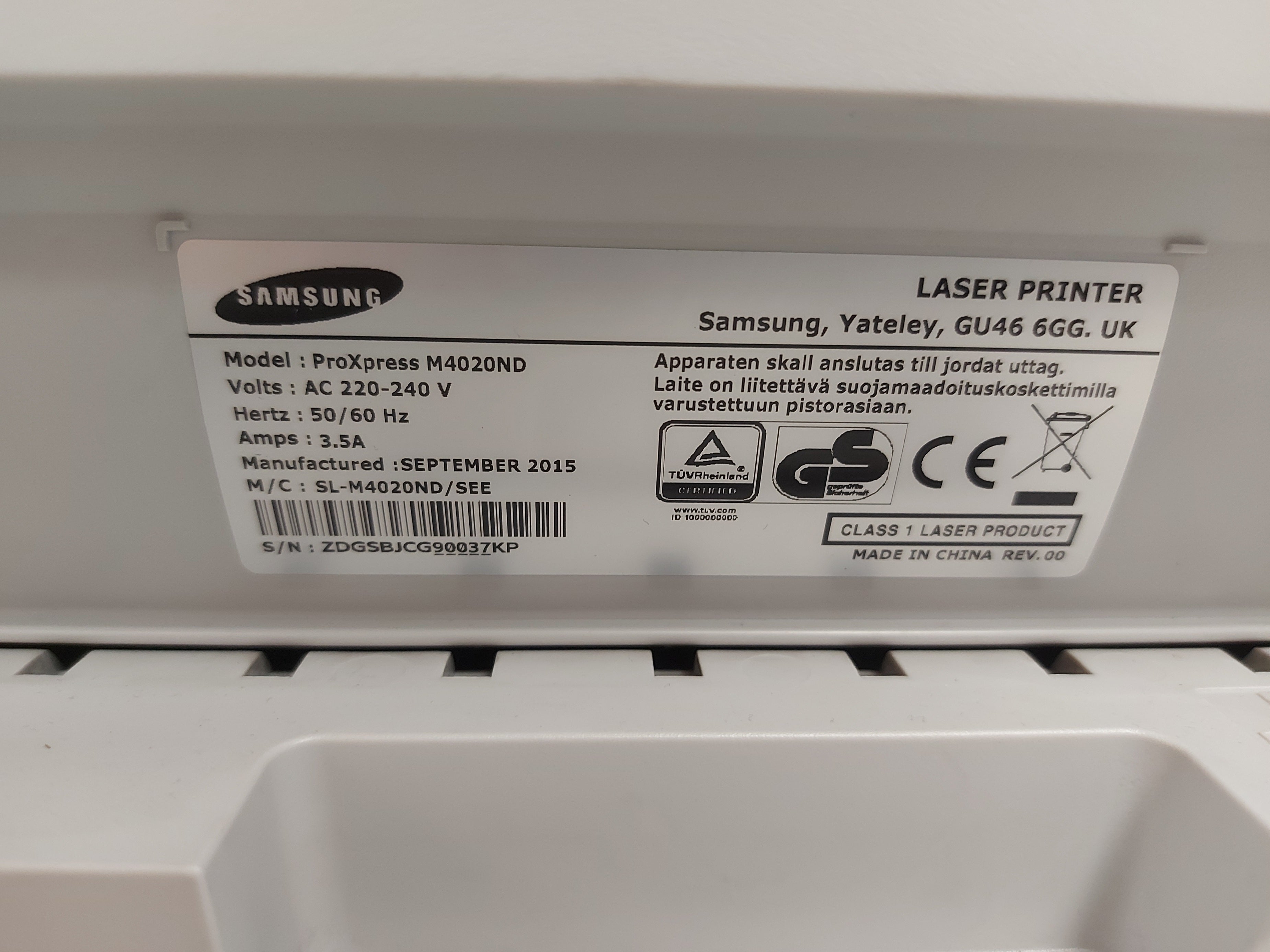 Samsung ProXpress M4020ND A4 Mono Laser Printer ( M4020ND ) USED