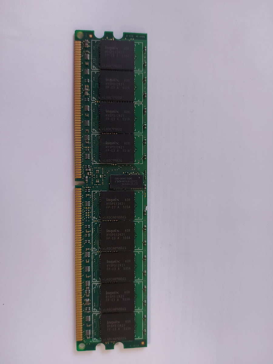 Hynix HP 1GB PC2-3200 DDR2-400MHz ECC Registered CL3 240-Pin DIMM Single Rank Memory Module (HYMP512R72P4-E3 345113-051) REF