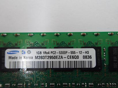 M393T2950EZA-CE6Q0 - HP/Samsung 1GB PC2-5300 DDR2-667MHz ECC Registered CL5 240-Pin DIMM Memory Module Mfr P/N M393T2950EZA-CE6Q0 HP P/N 405475-051 - Refurbished