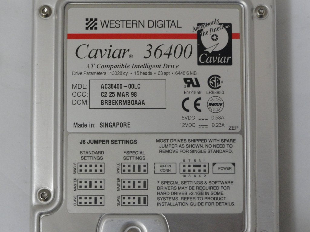 MC2268_AC36400-00LC_Western Digital 6.4Gb IDE 3.5in HDD - Image3