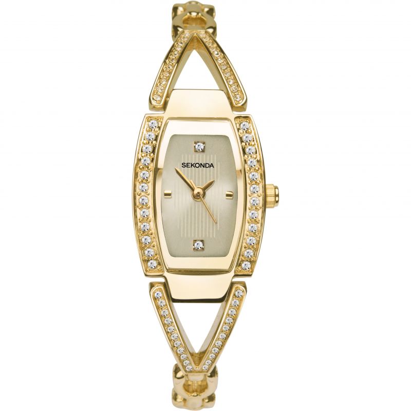 Sekonda Ladies Watch with Champagne Dial & Gold Bracelet 2772