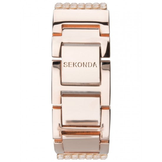 Seksy Sekonda Ladies Shimmer Mother Of Pearl Rose Gold Tone Bracelet Watch 2727