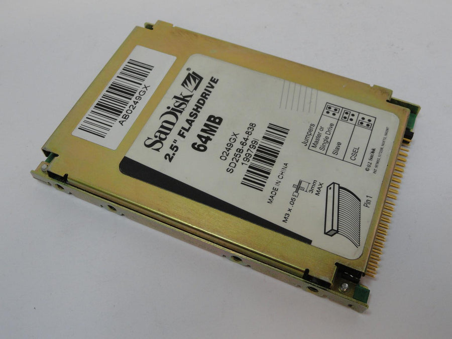 SD25B-64-838 - SanDisk 64MB IDE 2.5in Flash Disk - Refurbished