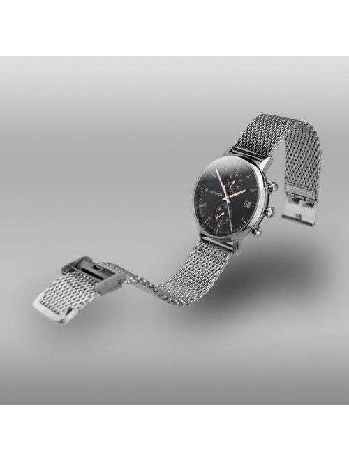 Sekonda Chronograph Black Dial Mesh Strap Gents Watch 1195
