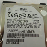 PR06188_0A26305_Hitachi 40GB IDE 4200rpm 2.5in HDD - Image2