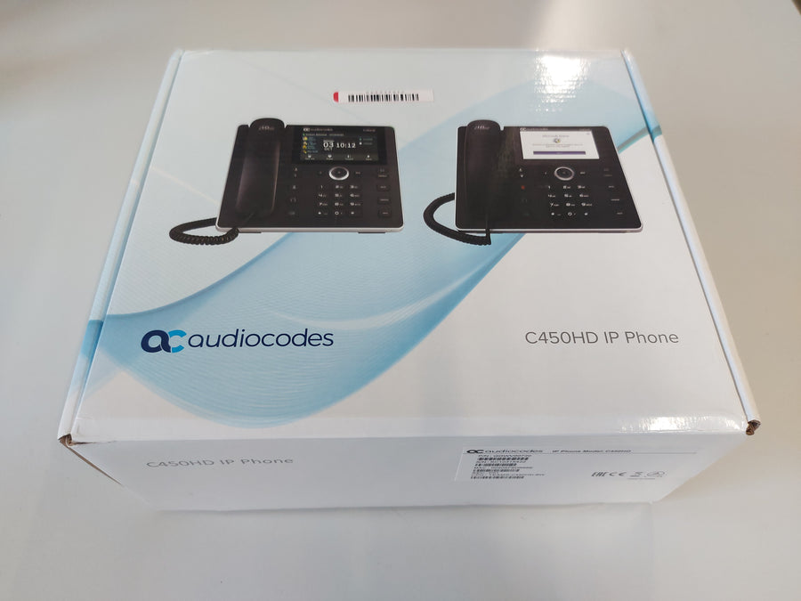 Audiocodes Teams C450HD IP-Phone POE GBE - Blk ( TEAMS-C450HD-BW GGWV00720 ) NEW