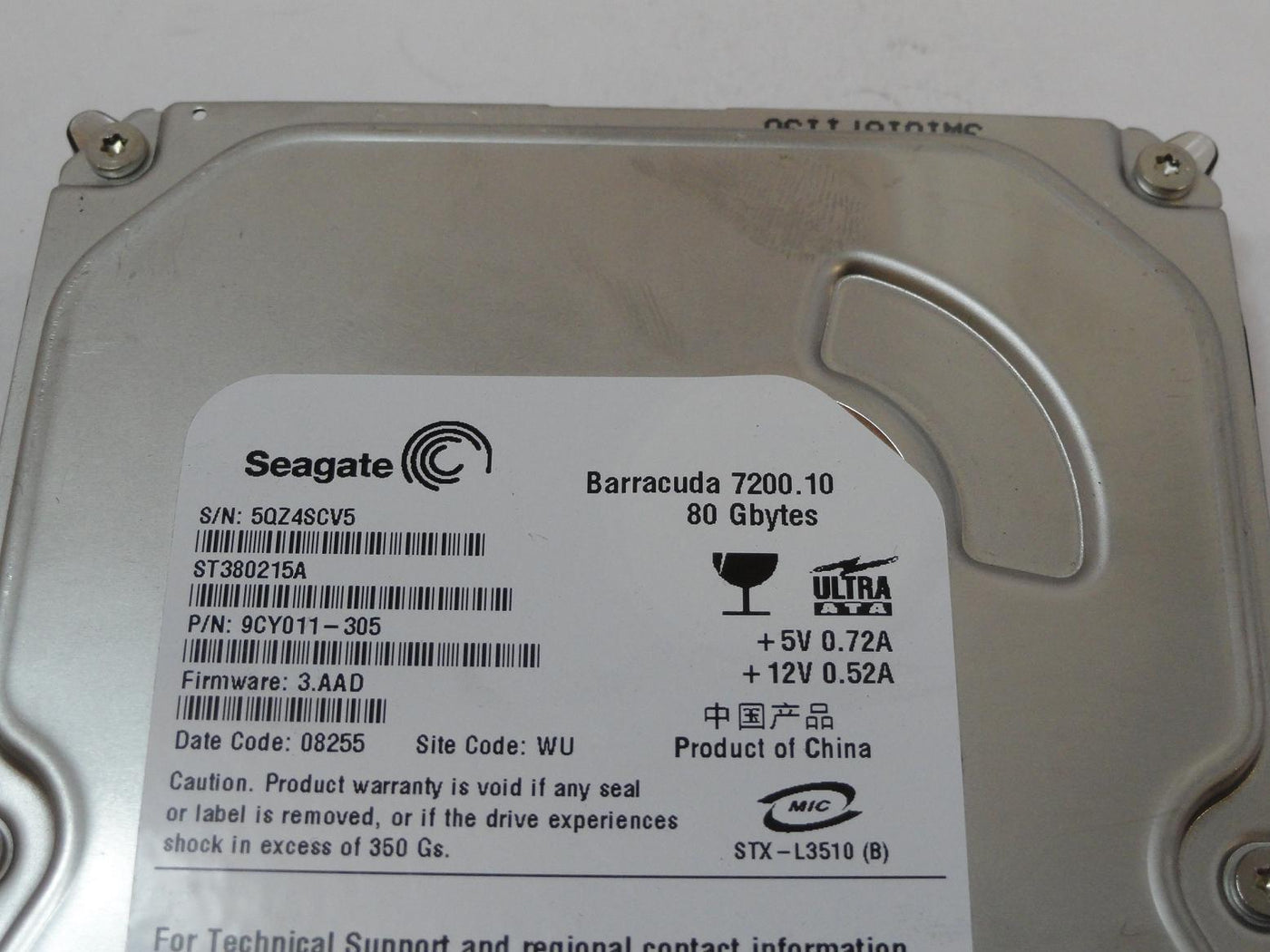 PR04633_9CY011-305_Seagate 80GB IDE 7200rpm 3.5in HDD - Image3