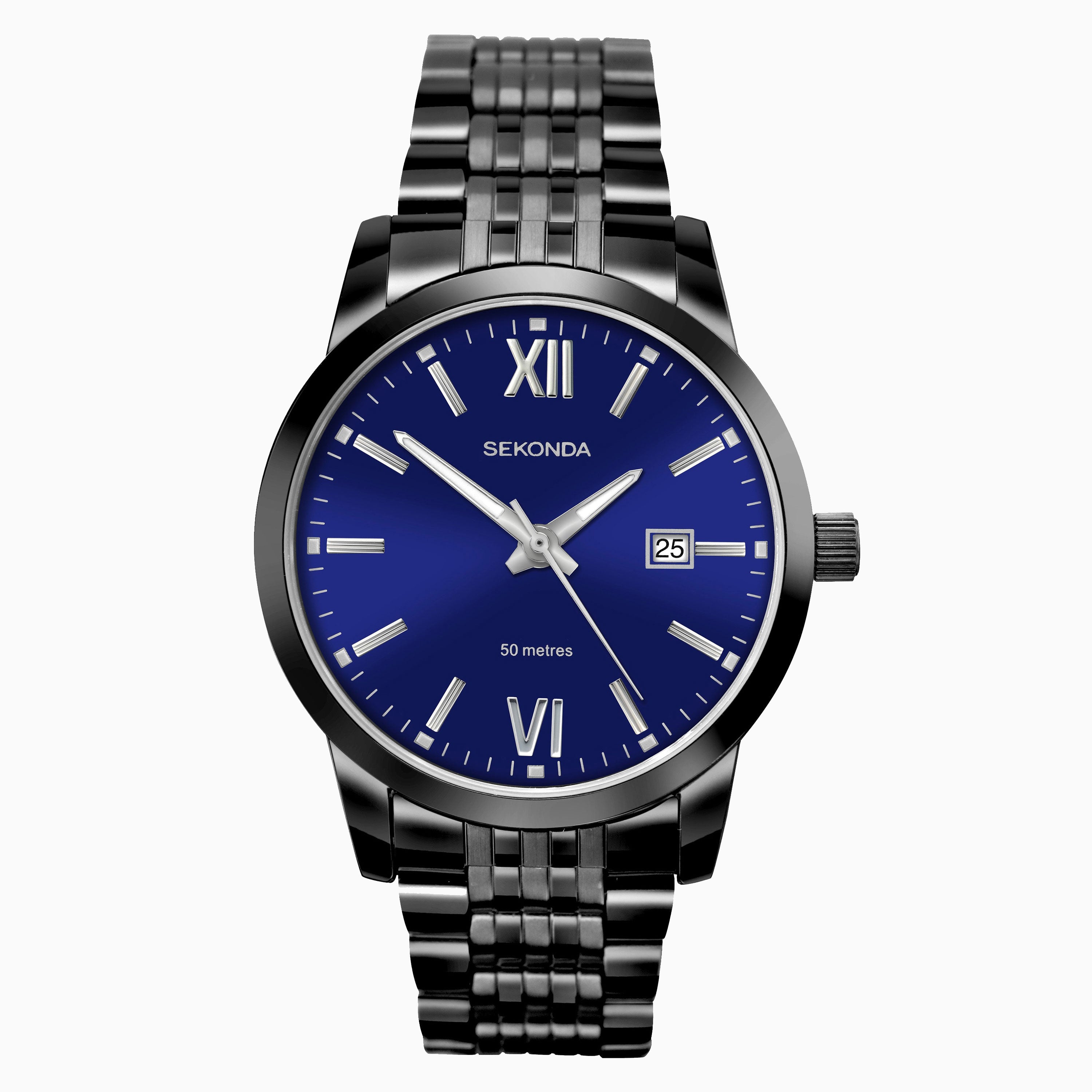 SEKONDA Mens Analogue Classic Quartz Watch with Stainless Steel Strap 1188