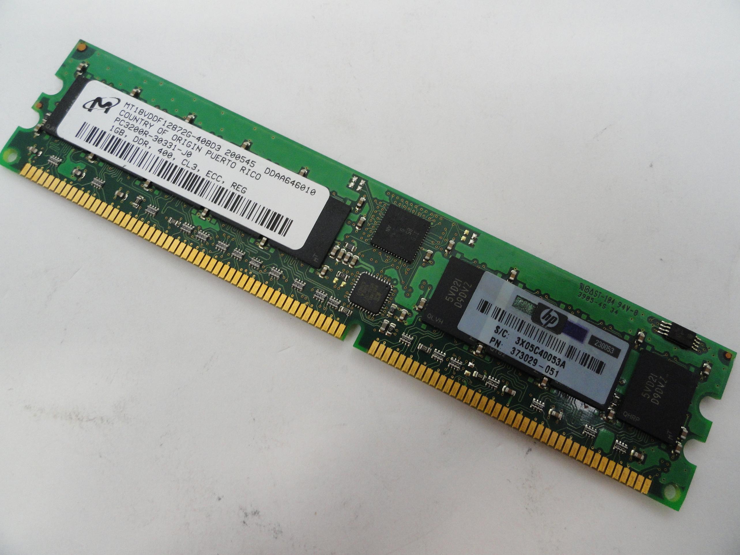 PR11825_MT18VDDF12872G-40BD3_Micron 1GB PC3200 DDR400 CL3 Ecc Reg RAM - Image3