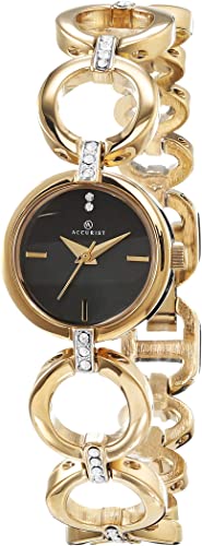 Accurist Womens Analogue Classic Quartz Watch with Brass Strap 8255