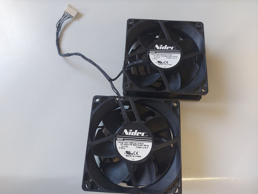 HP Nidec Dual Rear 12VDC 0.35A 9cm Cooling Fan ( T92T12MS3A7-57A03 644315-001 ) USED